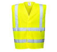 Portwest FR75 Gilet Ignifugo ad Alta Visibilità, Taglia S/M, Giallo