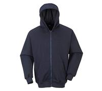 Portwest FR81 Felpa Ignifuga con Cappuccio e Zip Frontale, Taglia XXXL, Navy