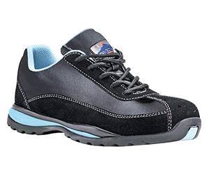 Portwest FW39BKR42 Scarpa Donna Steelite S1P Hro, Nero/Azzurro, 42