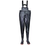 Portwest FW74 S5 Stivali di Gomma da Lavoro, Unisex - Adulto, SRC, Nero (Nero Bkgr), 42 EU (8 UK)