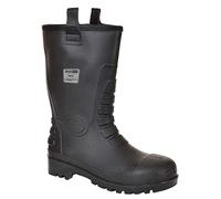 Portwest FW75 Stivale Nettuno Rigger S5 Ci Stivali di Gomma da Lavoro, Unisex - Adulto, SRC, Nero (Nero Bkgr), 45 EU (10.5 UK)