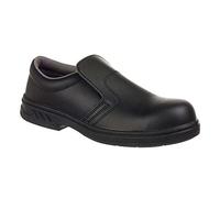 Portwest FW81 Mocassino di Sicurezza S2 Scarpe da Lavoro, Unisex - Adulto, SRC, Nero (Nero Bkgr), 45 EU (10.5 UK)