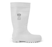 Portwest FW84 Stivali di Sicurezza in Gomma Suola Resistente Ai Carburanti | Bianco, 37, EN 13832-3, S4 EN ISO 20345, Tallone con Assorbimento Energia, Puntale Protettivo in Acciaio