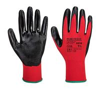 PORTWEST Gants Flexo Grip enduit Nitrile Rouge/noir M - Taille 8 - Gants de travail