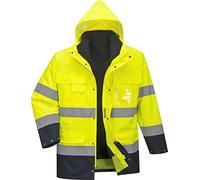Portwest, giacca da lavoro S162 per uomo, resistente all'acqua e catarifrangente, in softshell, 3 in 1: parka, impermeabile e giacca da lavoro