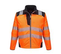 Portwest Giacca Softshell PW3 ad alta visibilità, taglia XS, colore: arancione/nero, T402OBRXS