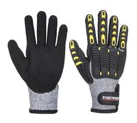 Portwest Guanto anti-taglio e anti-urto, taglia: S, colore: grigio/nero, A722G8RS