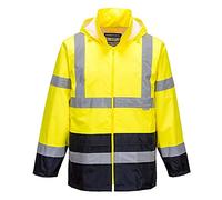 Portwest H443 Giacca Classic Anti Pioggia Alta Visibilità, Bicolore, Giallo/Navy, L