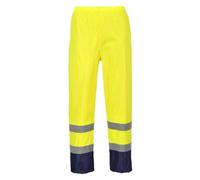 Portwest H444 Pantalone Classic Anti Pioggia Alta Visibilità, Bicolore, Giallo/Navy, M