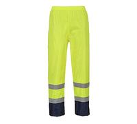 Portwest H444 Pantalone Classic Anti Pioggia Alta Visibilità, Bicolore, Giallo/Navy, XXL