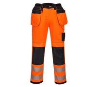 Portwest Hi-Vis Fondina Pantaloni Lavoro Mensafety Lavoro Nero Senza Ginocchiere