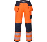Portwest Hi-Vis Fondina Pantaloni Lavoro Mensafety Lavoro Nero Senza Ginocchiere
