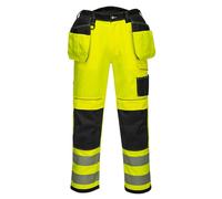Portwest Hi-Vis Fondina Pantaloni Lavoro Mensafety Lavoro Nero Senza Ginocchiere