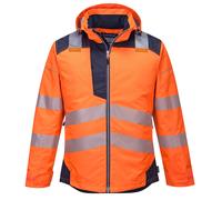 Portwest Giacca invernale PW3 Hi-Vis impermeabile riflettente Arancione/Blu navy XXXL