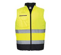 Portwest Hi Vis Gilet Lavoro Class 2 Imbottito Impermeabile 2 Toni S267
