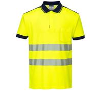 Portwest Hi Vis Visibilità Uomo Visione Polo Traspirante Stretch Comodo