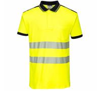 Portwest Hi Vis Visibilità Uomo Visione Polo Traspirante Stretch Comodo