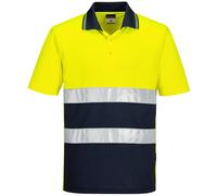 Portwest Hi-Viz Leggero Contrasto Polo 40 + Upf & Assorbimento Umidità Tessuto