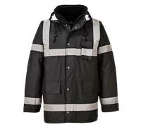 Portwest Iona Lite Giacca Hi Vis Impermeabile Trapuntata con Cappuccio