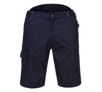 Portwest KX340 Bermuda KX3 per Uomo Tessuto Stretch Ripstop 11 Tasche Ampie | Blu navy, UPF 50+, 1 Tasca Porta Chiavi, Cavallo Rinforzato, Triple Cuciture, Zip Sulle Cosce, Abbigliamento da Lavoro