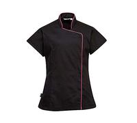 Portwest LW15BKRL Camice Wrap, Nero/Rosa, Large