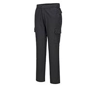 Portwest Pantalone da combattimento slim elasticizzato, lunghezza pantaloni: corto, colore: nero, taglia: 28, S231BKS28