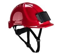 Portwest PB55 - Casco rigido ventilato, con distintivo, colore: Rosso