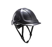 Portwest PC55 Casco di sicurezza Endurance Carbon Calotta in ABS Ventilato | Grigio, Taglia unica, EN 397, Rotella a Cricchetto, Sottogola Incluso, Regolazione a Rotella
