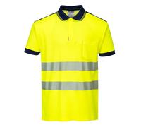 Portwest Polo Hi-Vis Cotone Comfort Maniche Corte T180 PW3