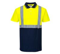 Portwest Polo Hi-Vis Due Toni Manica Corta S479, Giallo Arancione