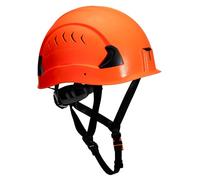 Portwest PS81 Height Endurance Pro C Casco di sicurezza tipo II per arrampicata con calotta ventilata in ABS e protezione in schiuma EPS, arancione, taglia unica