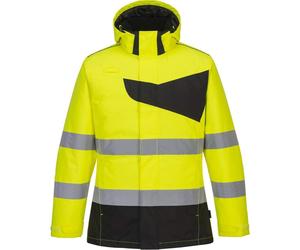 Portwest PW2 Hi Vis Giacca Invernale Impermeabile Imbottito Foderato Con Lavoro