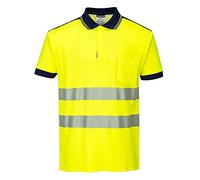 Portwest PW3 Hi-Vis Polo Shirt S/S - Color: YeNa - Talla: Small