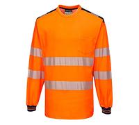 Portwest PW3 Hi-Vis T-Shirt L/S - Color: OrNa - Talla: Medium