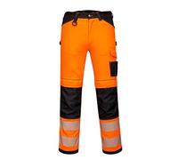 Portwest PW3 - Pantaloni da Lavoro ad Alta visibilità, Taglia 4unica, Colore: Arancione/Nero, PW340OBS40