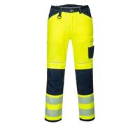 Portwest PW340 PW3 Hi-Vis Work Trousers (Yellow/Black, 48 Regular)