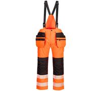 Portwest PW356 Pantaloni Antipioggia Hi-Vis Impermeabili Work Bib & Brace