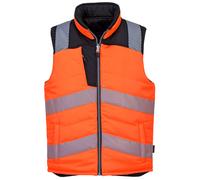 Portwest PW374 Gilet Antivento Hi-Vis Reversibile Premium Trapuntato Imbottito