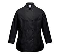 Portwest Rachel Chef Jacket Color: Black Talla: XL