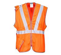 Portwest RT20 Gilet Lungo ad Alta Visibilità, Ris, Arancione, S