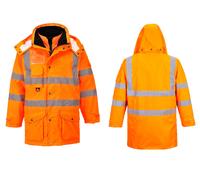 Portwest RT27 Hi Vis 7 IN 1 Sicurezza Traffico Go /Rt Traspirante Impermeabile