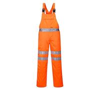 Portwest RT43 Salopette con Bretelle Ris ad Alta Visibilità, Arancione, XXXL