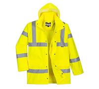 Portwest RT60YERS Giacca Impermeabile, Traspirante ad Alta Visibilità, Giallo, S