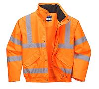 Portwest RT62ORRM Bomber Traspirante ad Alta Visibilità, Arancione, M