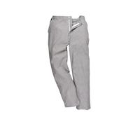 Portwest S068HTRS Pantaloni da Chef Harrow Pié De Poule, Bianco, S