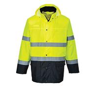 Portwest S166 Parka Bicolore Alta Visibilità Traffico Inserti in Contrasto