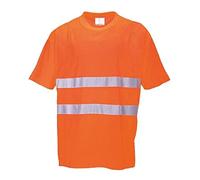 Portwest Hi-Vis Traspirante Cotone Comfort T-Shirt Umidità 40 + Upf Tessuto