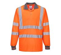 Portwest S277 Polo Alta Visibilità, Manica Lunga, Arancione, XXL