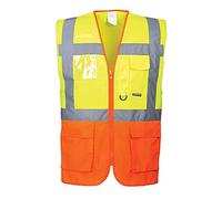Portwest S376 Gilet Executive Praga, Giallo/Arancione, XL