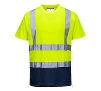 Portwest S378 T-Shirt Bicolore, Giallo/Navy, S